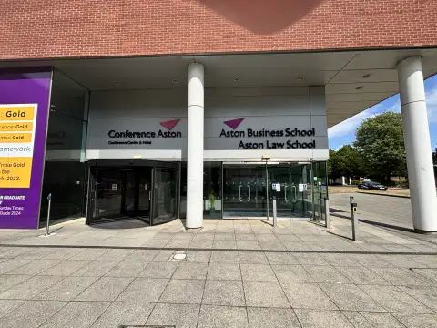 The hotel shares the building with both the Law and Business Schools