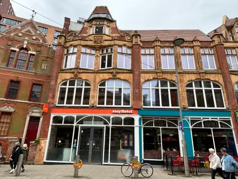 The easyHotel sits next door to Turtle Bay restaurant on John Bright street.
