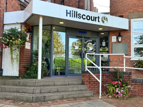 Hillscourt Hotel & Conference Centre entrance to reception. 