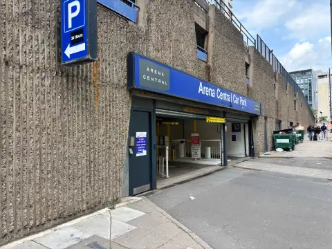 Arena Central car park is located on Holliday Street. 