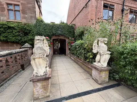 New Hall hotel reception entrance.