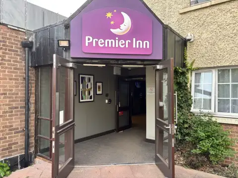 Premier Inn Birmingham North hotel in Sutton Coldfield entrance.