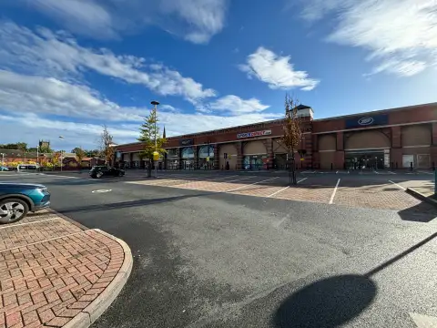 Premier Inn Kidderminster sits within Weavers Wharf retail park.