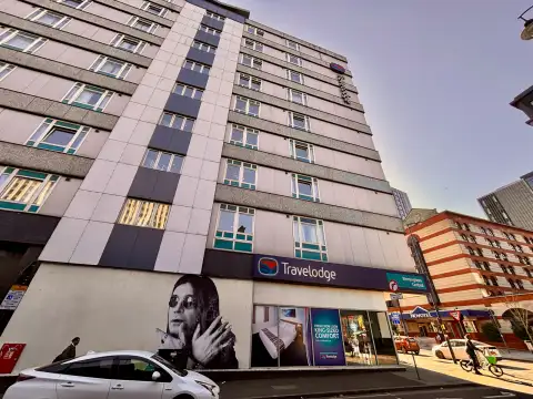 Travelodge Birmingham Central Broad Street hotel exterior. 