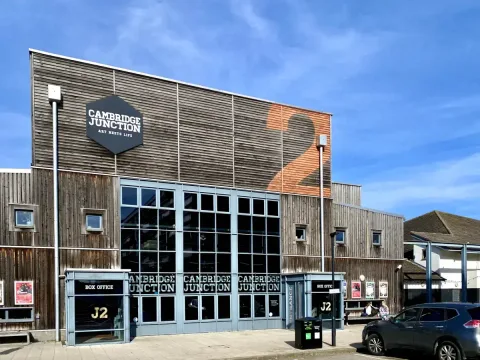 The Cambridge Junction performance/entertainment venue which is directly next to the Travelodge Central.