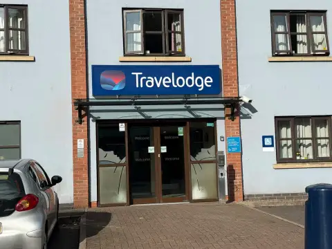 Travelodge Kidderminster entrance to reception. 